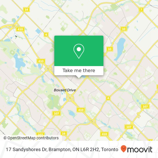 17 Sandyshores Dr, Brampton, ON L6R 2H2 map