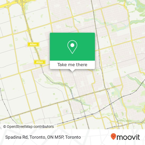 Spadina Rd, Toronto, ON M5P map
