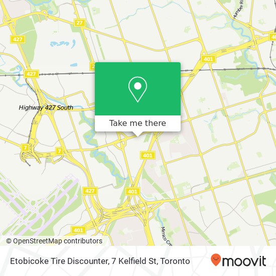 Etobicoke Tire Discounter, 7 Kelfield St map