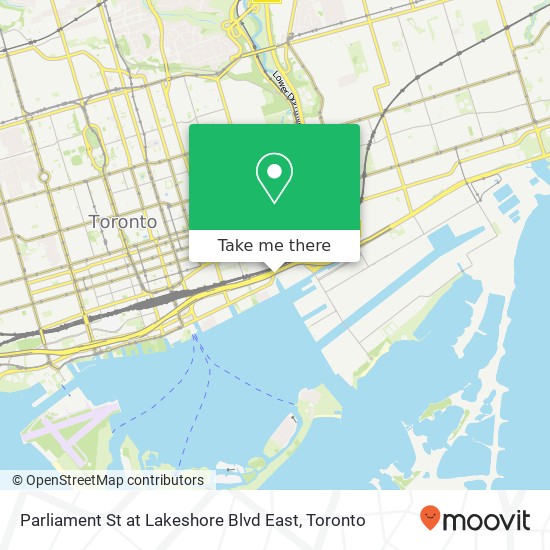 Parliament St at Lakeshore Blvd East map