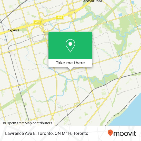 Lawrence Ave E, Toronto, ON M1H map