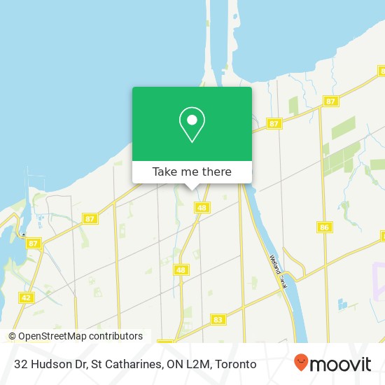 32 Hudson Dr, St Catharines, ON L2M map