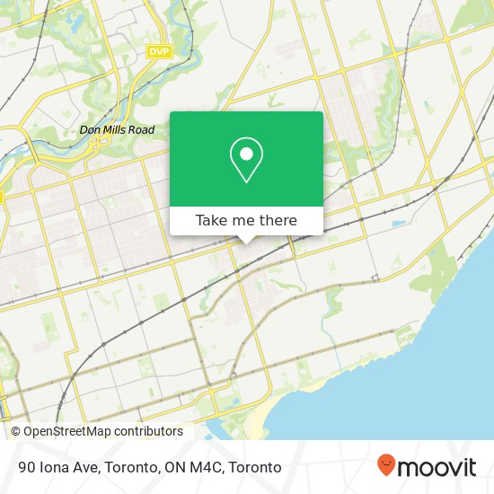 90 Iona Ave, Toronto, ON M4C map