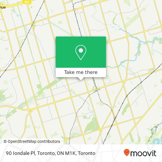 90 Iondale Pl, Toronto, ON M1K map