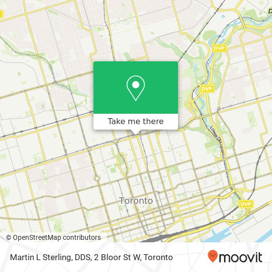 Martin L Sterling, DDS, 2 Bloor St W map