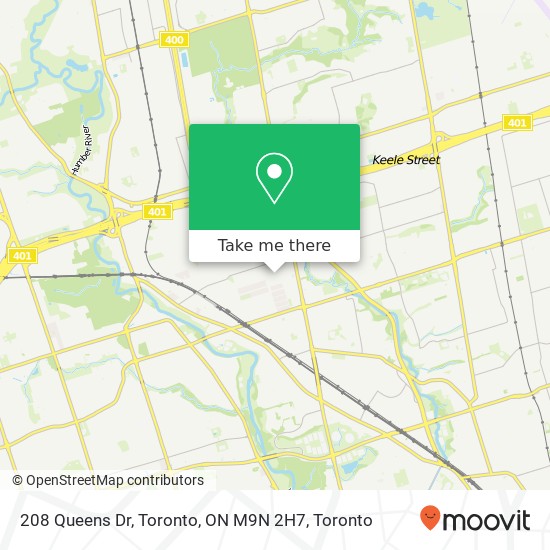 208 Queens Dr, Toronto, ON M9N 2H7 map