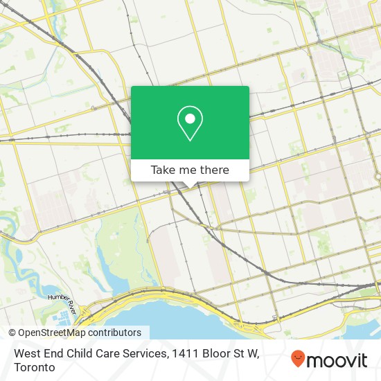 West End Child Care Services, 1411 Bloor St W map