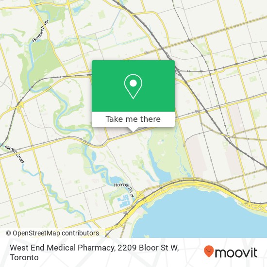 West End Medical Pharmacy, 2209 Bloor St W map