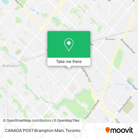 CANADA POST-Brampton Main map