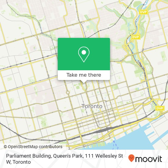 Parliament Building, Queen's Park, 111 Wellesley St W plan