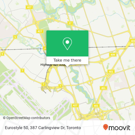 Eurostyle 50, 387 Carlingview Dr map