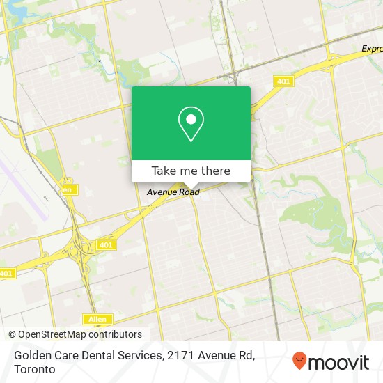 Golden Care Dental Services, 2171 Avenue Rd plan