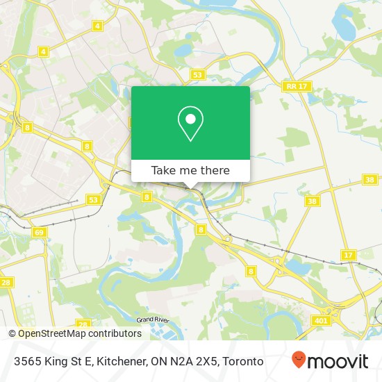 3565 King St E, Kitchener, ON N2A 2X5 map