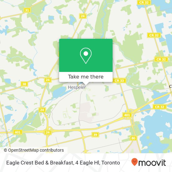 Eagle Crest Bed & Breakfast, 4 Eagle Hl map