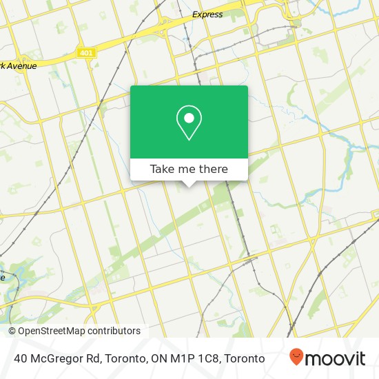 40 McGregor Rd, Toronto, ON M1P 1C8 map
