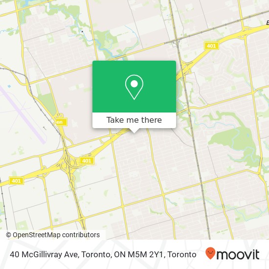 40 McGillivray Ave, Toronto, ON M5M 2Y1 map