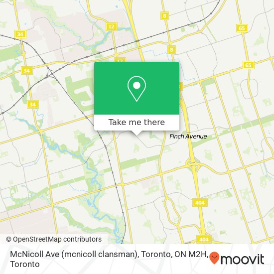 McNicoll Ave (mcnicoll clansman), Toronto, ON M2H map