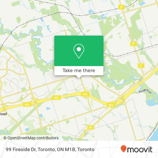 99 Fireside Dr, Toronto, ON M1B map