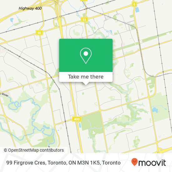 99 Firgrove Cres, Toronto, ON M3N 1K5 map