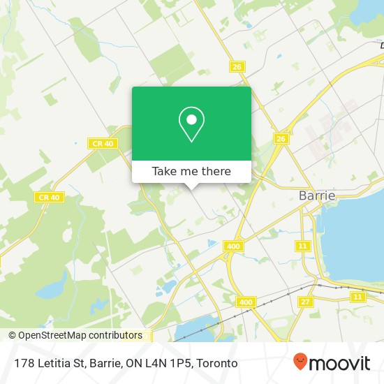 178 Letitia St, Barrie, ON L4N 1P5 map