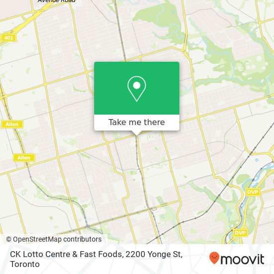 CK Lotto Centre & Fast Foods, 2200 Yonge St map