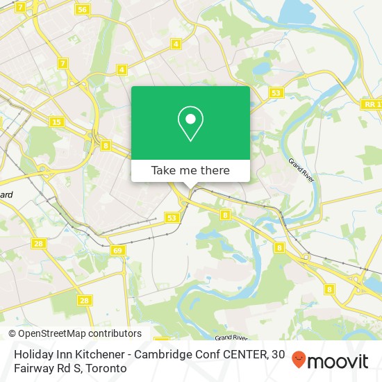 Holiday Inn Kitchener - Cambridge Conf CENTER, 30 Fairway Rd S plan