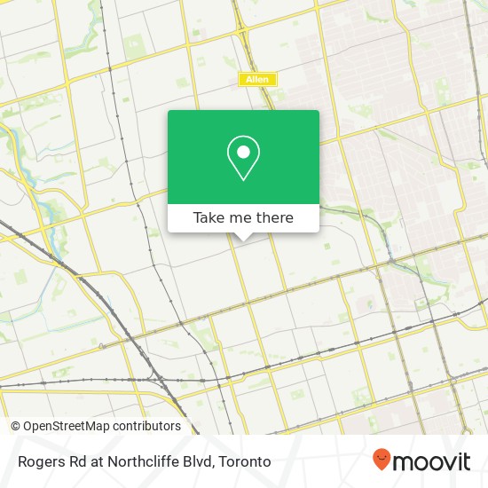 Rogers Rd at Northcliffe Blvd map