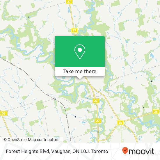 Forest Heights Blvd, Vaughan, ON L0J map