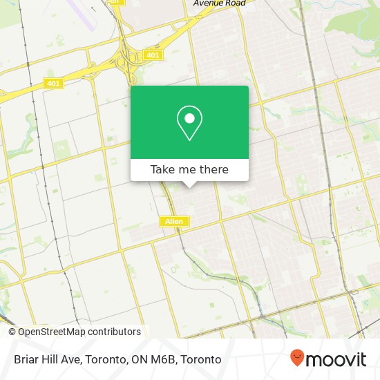 Briar Hill Ave, Toronto, ON M6B map