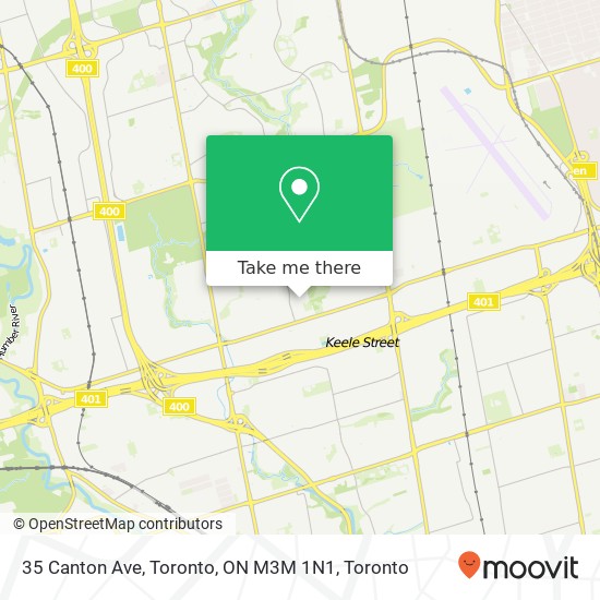 35 Canton Ave, Toronto, ON M3M 1N1 map