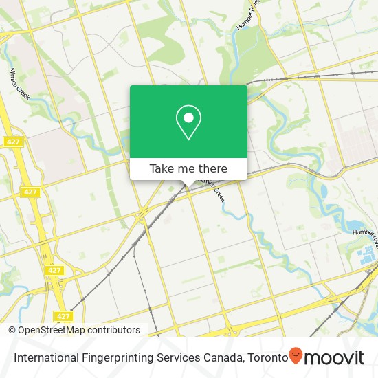 International Fingerprinting Services Canada map