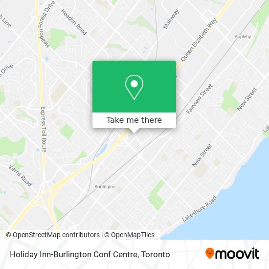 Holiday Inn-Burlington Conf Centre map