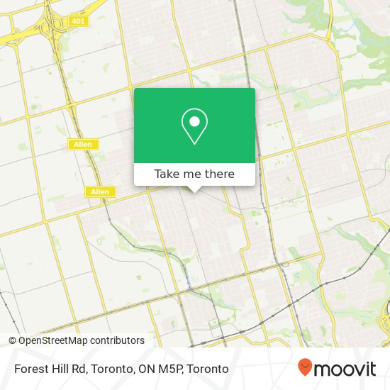 Forest Hill Rd, Toronto, ON M5P map