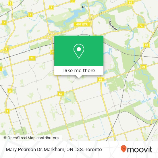 Mary Pearson Dr, Markham, ON L3S map