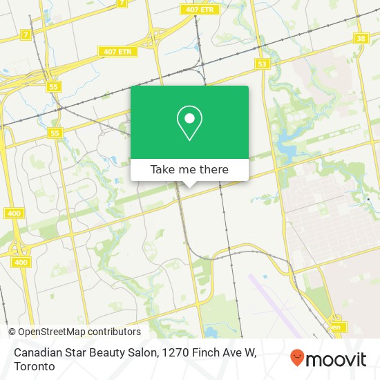 Canadian Star Beauty Salon, 1270 Finch Ave W map