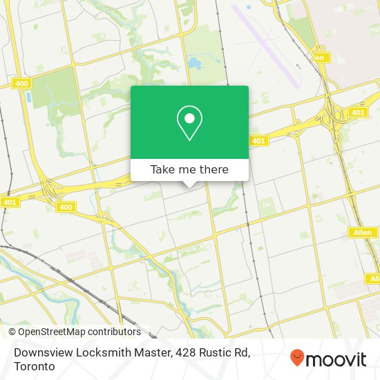 Downsview Locksmith Master, 428 Rustic Rd plan