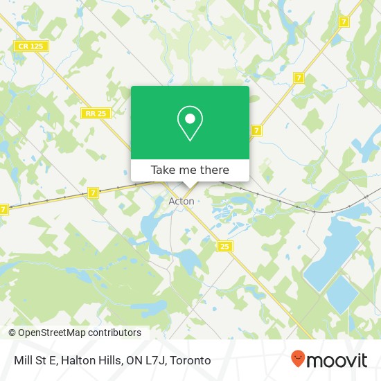 Mill St E, Halton Hills, ON L7J map