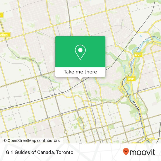 Girl Guides of Canada map