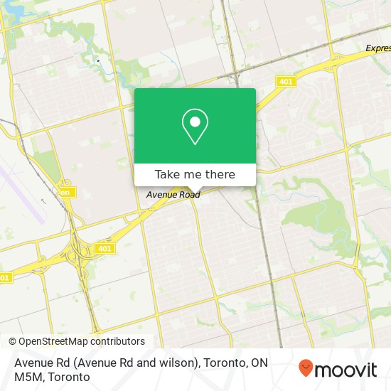 Avenue Rd (Avenue Rd and wilson), Toronto, ON M5M map