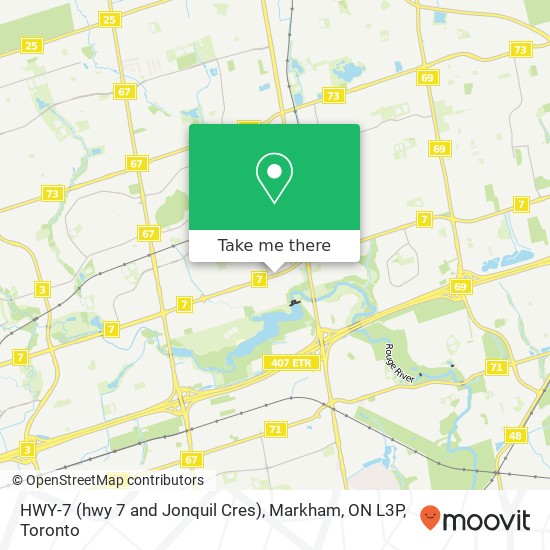 HWY-7 (hwy 7 and Jonquil Cres), Markham, ON L3P map