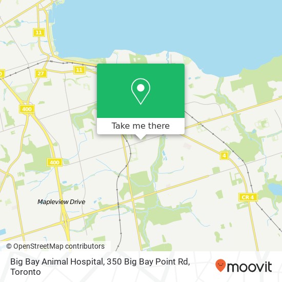 Big Bay Animal Hospital, 350 Big Bay Point Rd map