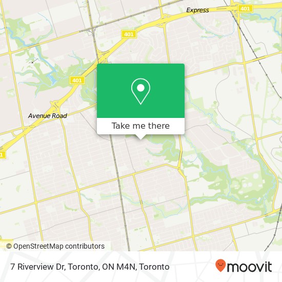 7 Riverview Dr, Toronto, ON M4N map