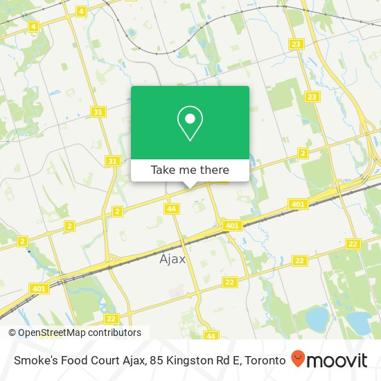 Smoke's Food Court Ajax, 85 Kingston Rd E plan