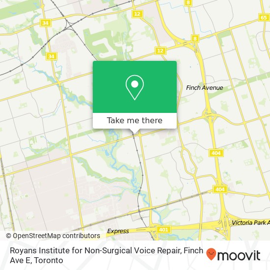 Royans Institute for Non-Surgical Voice Repair, Finch Ave E plan