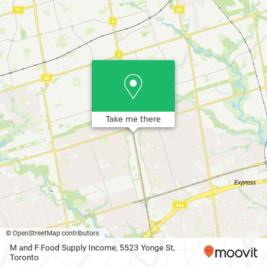 M and F Food Supply Income, 5523 Yonge St plan