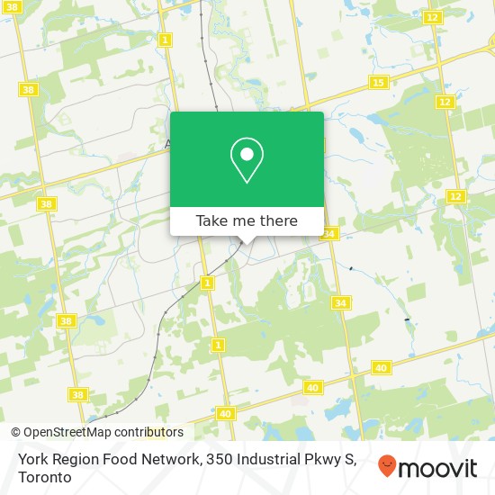 York Region Food Network, 350 Industrial Pkwy S plan