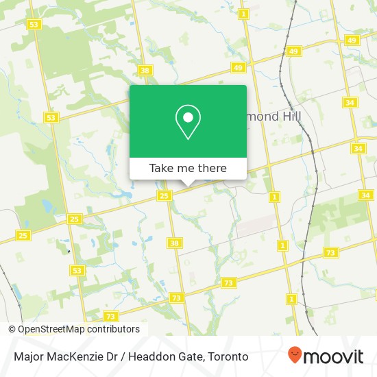 Major MacKenzie Dr / Headdon Gate map