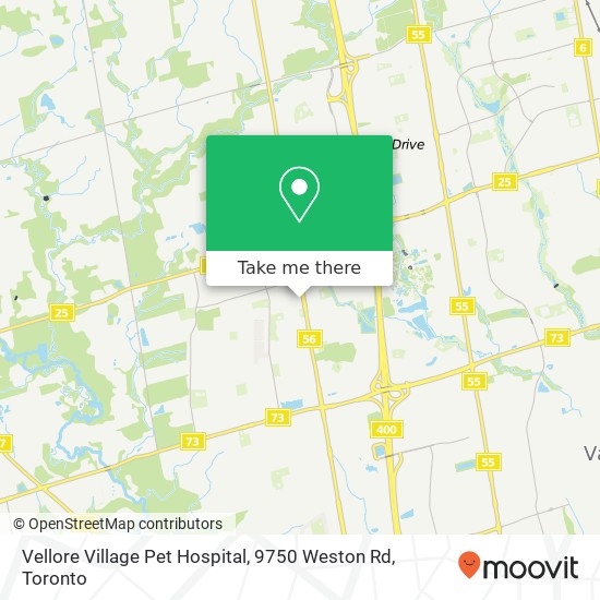 Vellore Village Pet Hospital, 9750 Weston Rd map