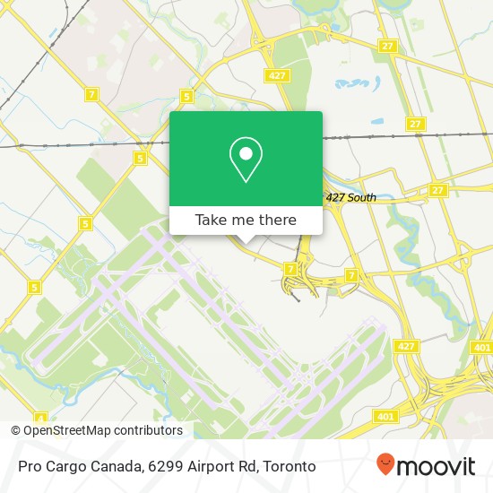 Pro Cargo Canada, 6299 Airport Rd map