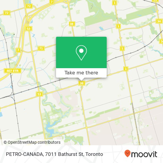 PETRO-CANADA, 7011 Bathurst St map